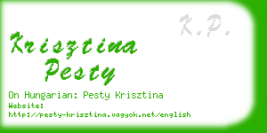 krisztina pesty business card